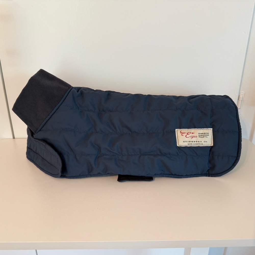 NEW Guideboat Co. Eiger navy blue insulated dog Coat